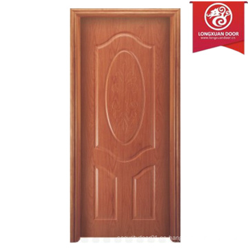 Puerta de madera del MDF / HDF del vinilo de encargo de la fábrica, puertas simples o dobles de la chapa